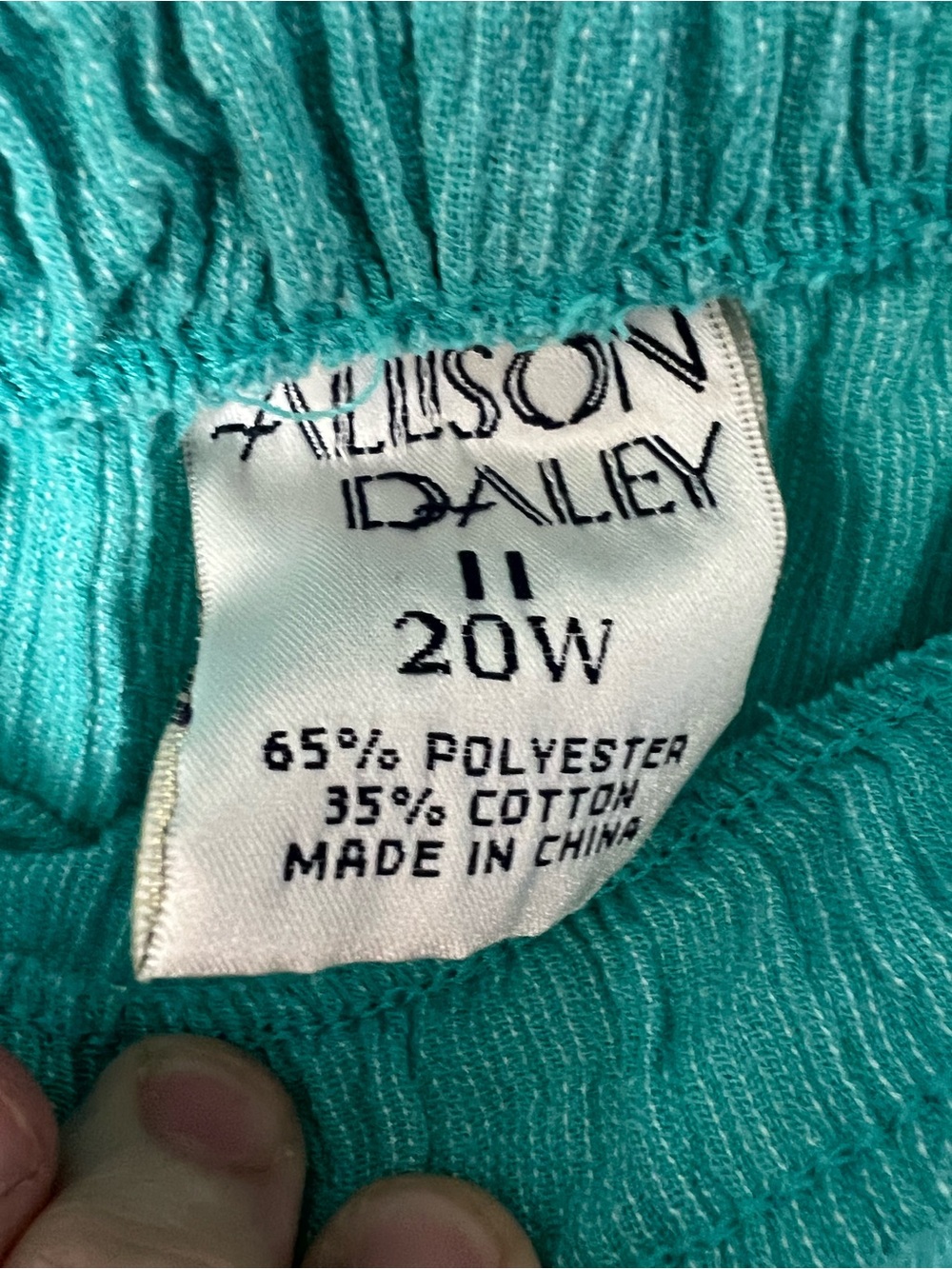 Allison Daley Teal Elastic-Waist Pull-On Pants - Picture 2 of 3